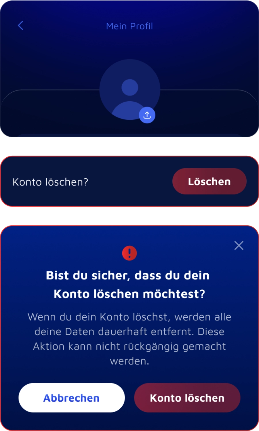 Konto löschen